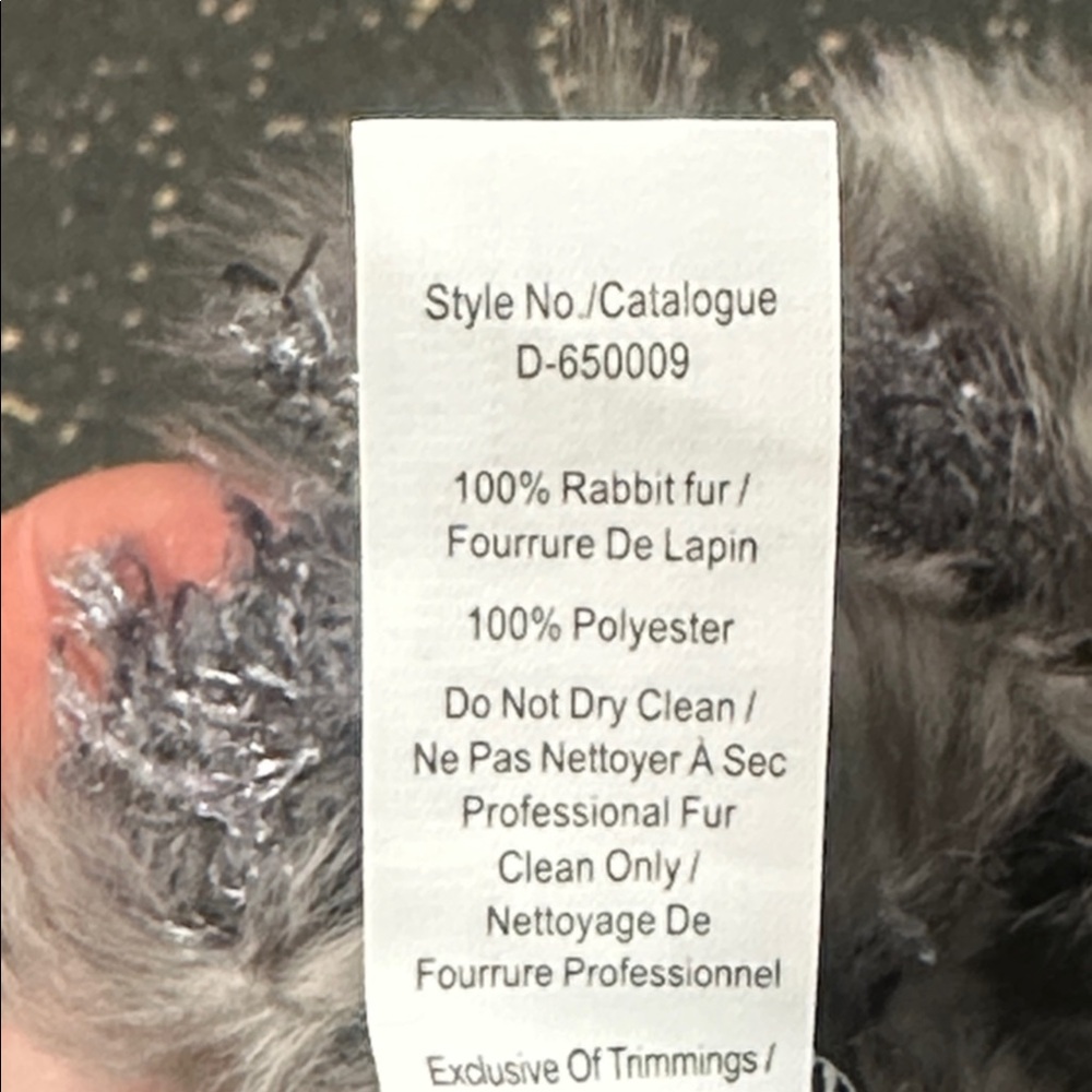 Gray Rabbit Fur Women's Hat - Picture 8 of 8